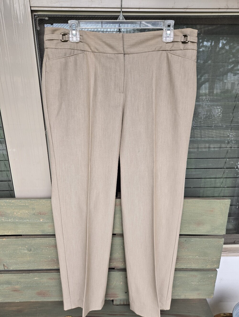 Dressbarn Women's Khaki Pants Slim Leg Sz 12 Petite NWT